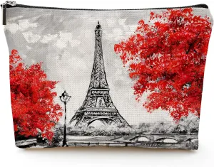 Eiffel Tower Makeup Bag Travel Portable Cosmetic Pouch Waterproof Toiletry Organizer Storage Bag Zipper Pouch For Women
