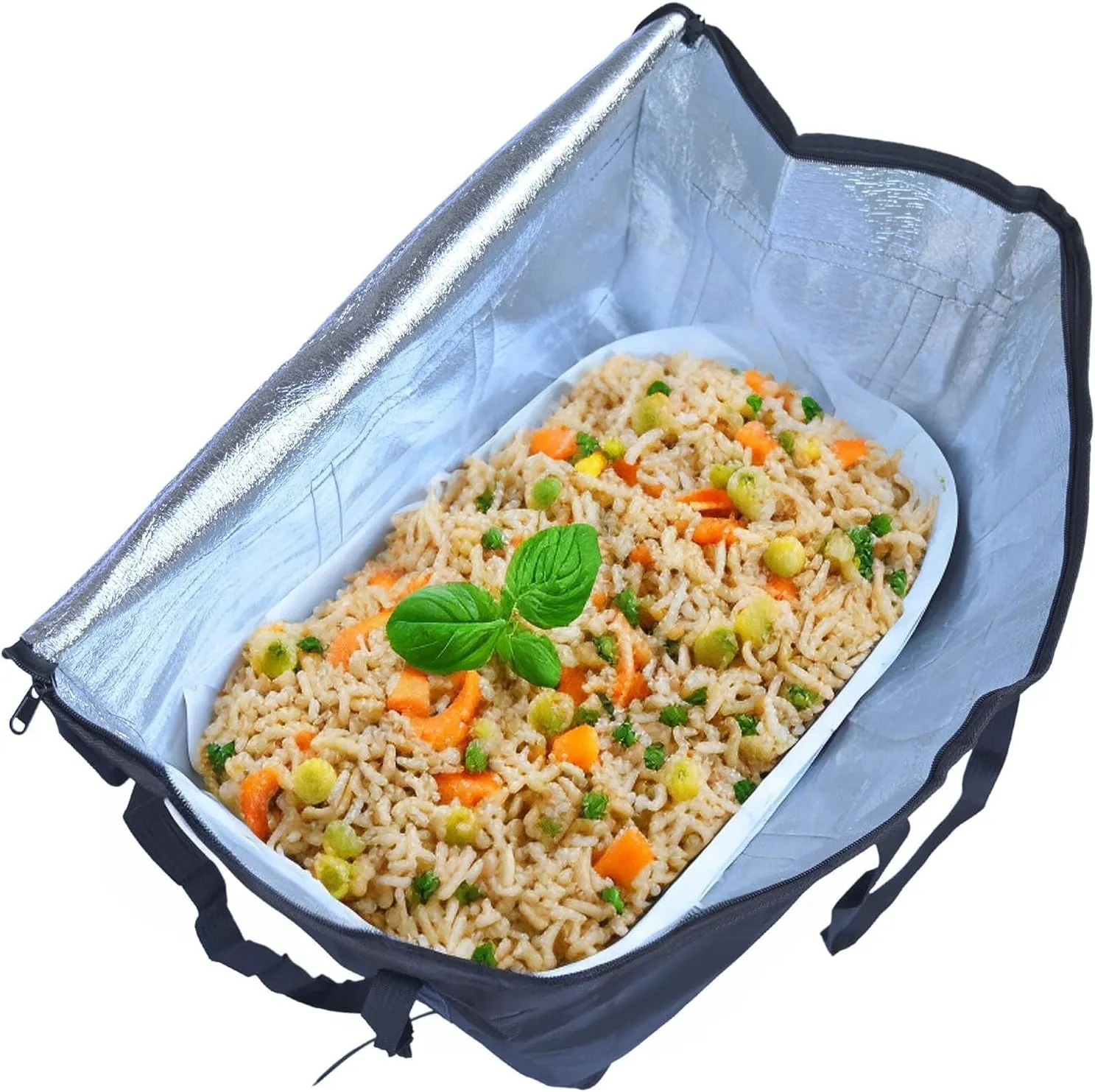 Electric Heated Insulated Food Delivery Bag, Pizza Delivery Bags for Hot and cold Food Large Reusable (23x14, Delivery Bag   Heating Pad)