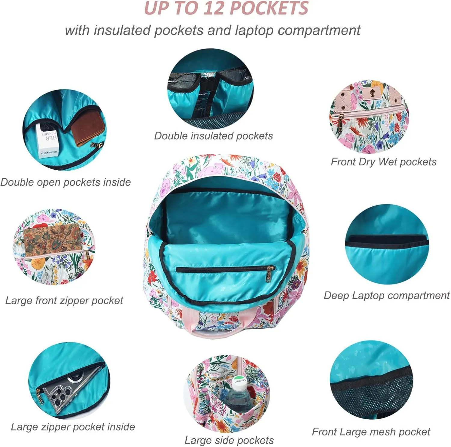 ESVAN Diaper Bag Backpack, Large Capacity Multifunction Baby Essentials Fashion Travel Pack Linen Canvas office Laptop Bag