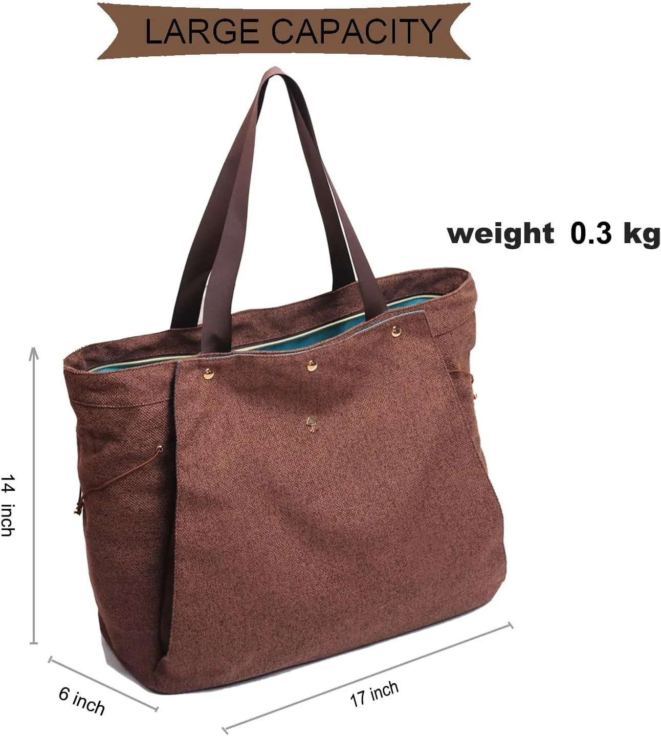ESVAN Yoga Mat Bag, Gym Bag Tote Bag with Multi Pockets For Women Drawstring Yoga Mat Carrier Pilates Travel Workout Office