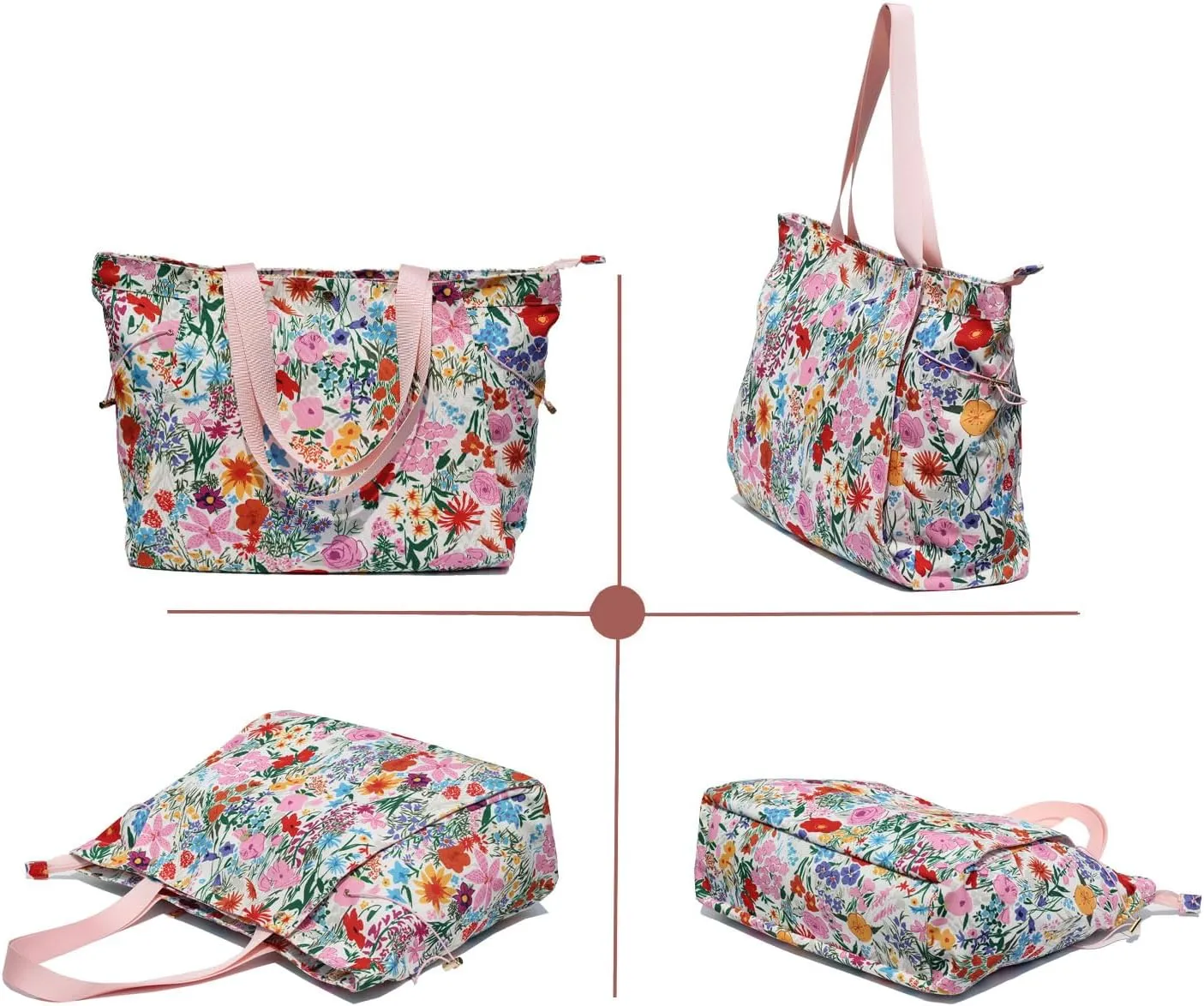 ESVAN Yoga Mat Bag, Gym Bag Tote Bag with Multi Pockets For Women Drawstring Yoga Mat Carrier Pilates Travel Workout Office