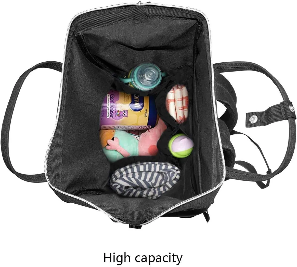 Ethnic Rainbow Boho Diaper Bag Travel Backpack Large Capacity Multi-Function Bags Zipper Casual Travel Backpacks for Mom Dad Unisex