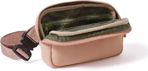 Everyday Fanny Pack Tan - Versatile Crossbody Belt Bags, Water-Resistant Neoprene Sling Bags, Fashion Waist Packs for Travel and daily Use