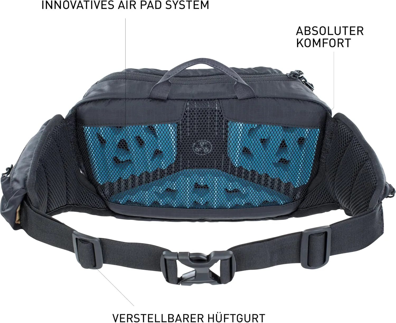 EVOC Hip Pack 3, Carbon Grey/Chilli Red, 28 x 18 x 8 cm