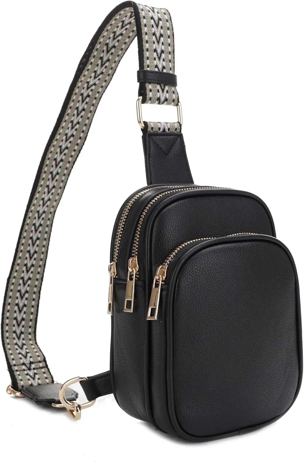 EVVE Small Sling Bag for Women Trendy Crossbody Purses Chest Bags Lightweight Travel Bag with Webbing Strap