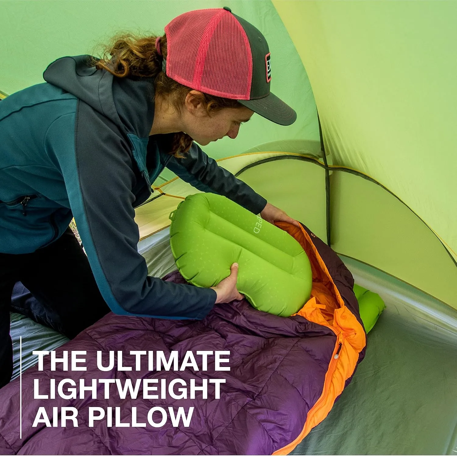Exped Ultra Pillow | Premium Ultralight & Compact Camping Pillow | Packable Sleeping Pillow | Inflatable Backpacking Pillow, Grey Goose, Medium
