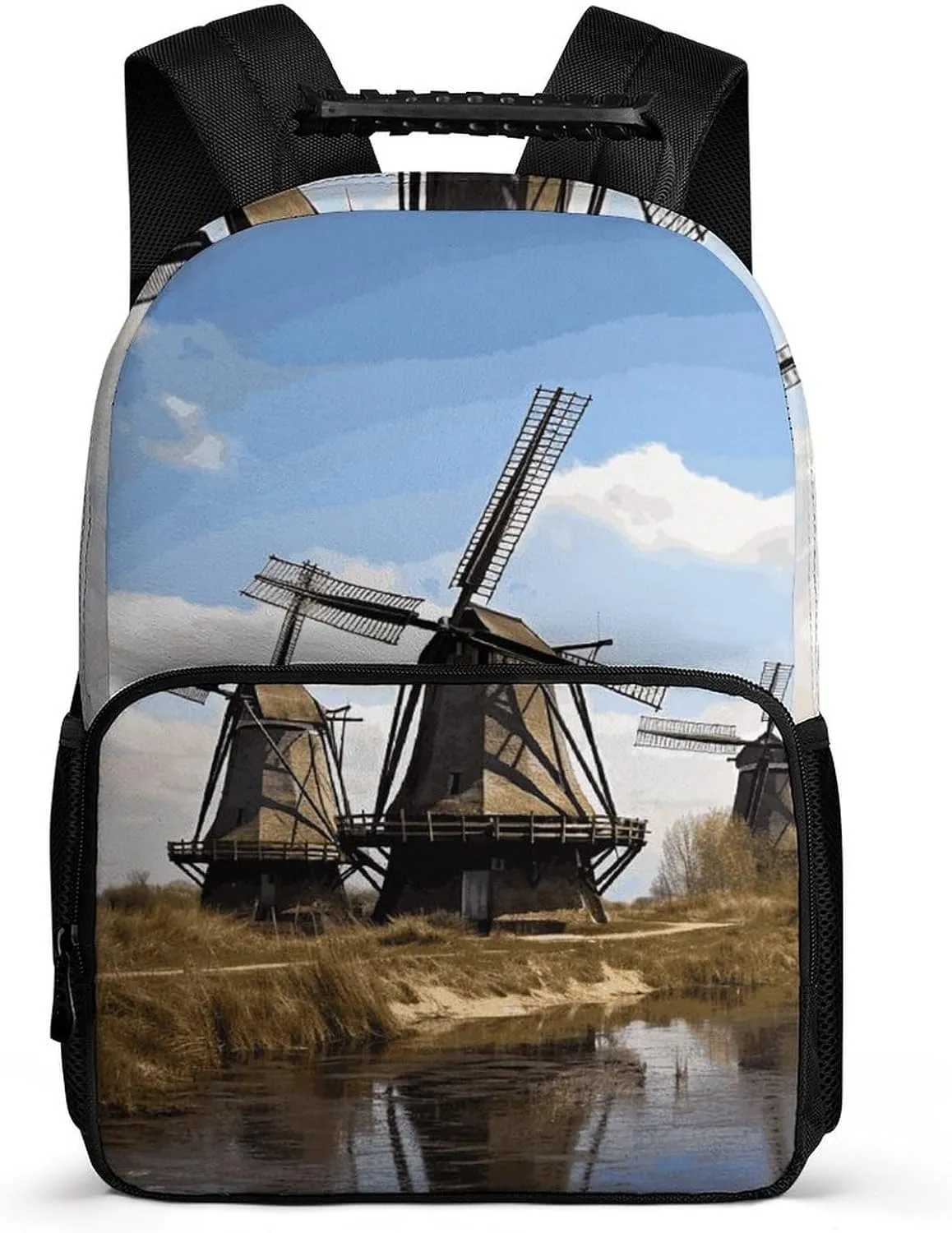 Extra Large Laptop Backpack for Woman Lightweight Computer Bag Windmills Work Bag Travel Daypacks for Man
