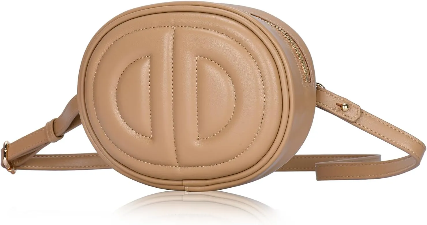 Fahion H crossbody bag, Leather fanny pack for women,Fashion khaki crossbody, Popular exquisite waterproof fanny bag for women.