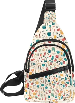 Fanny Pack Cross Body Bag for Outdoors Hiking Traveling, Cute Dental (38)