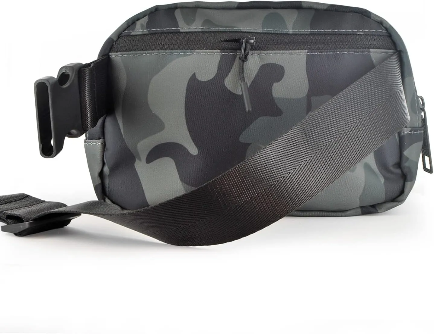 Fanny Pack for Men & Women, Crossbody Waist Belt Bag for Sports, Travel, Walking, Running, Hiking (Camo Grey)