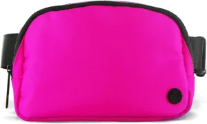 Fanny Pack for Men & Women, Crossbody Waist Belt Bag for Sports, Travel, Walking, Running, Hiking (Fuchsia, One Size)