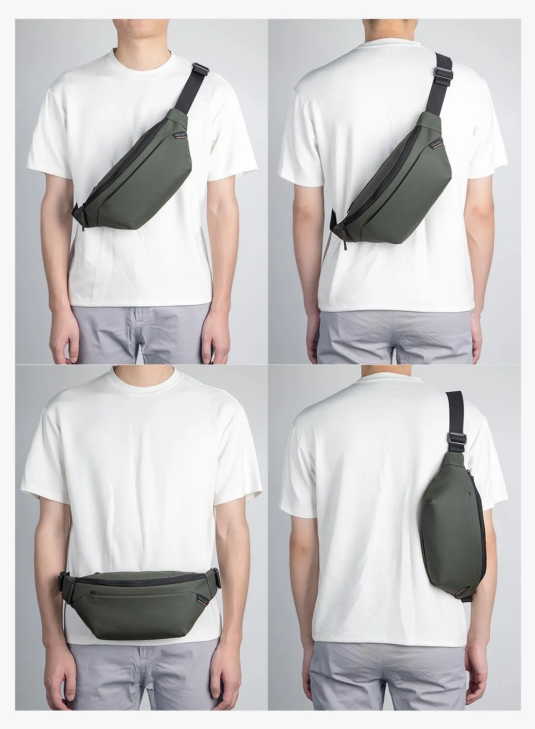 Fanny Pack for Men,Fashion Waist Packs Adjustable Belt Bag Sling Bag Water-Resistant Cross body Pack Chest Bag Daypack Bum Bags for Travel Sports Hiking
