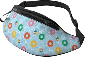 Fanny Pack for Women Men - Swim Rings Floating Crossbody Bag with Adjustable Shoulder Strap - Belt Bag Waist Bag for Outdoors Travel Sports Running