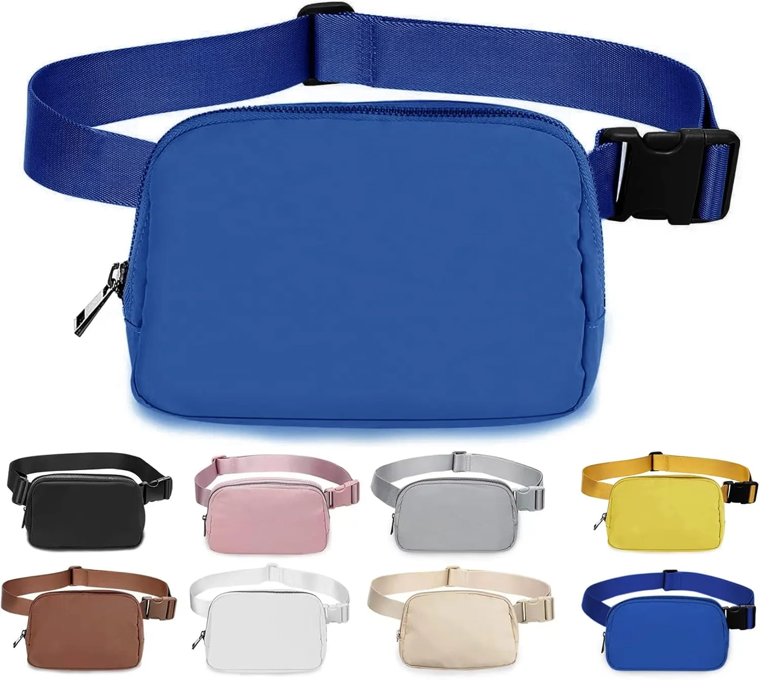 Fanny Pack for Women Teen Girls, Small Belt Bag 1L with Adjustable Strap 32" to 51", Crossbody Bag Water-resistant for Travel Gym Sport Running, Fashion Waist Bag for Mothers Day Gifts