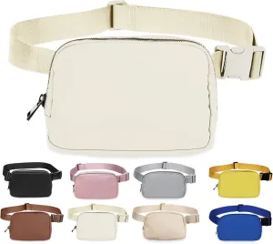 Fanny Pack for Women Teen Girls, Small Belt Bag 1L with Adjustable Strap 32" to 51", Crossbody Bag Water-resistant for Travel Gym Sport Running, Fashion Waist Bag for Mothers Day Gifts