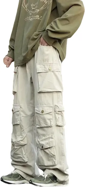 FantasyGears Jeans Y2k Gothic Cargo Pants Baggy Streetwear Jeans Hip Hop Joggers Parachute Pants for Men