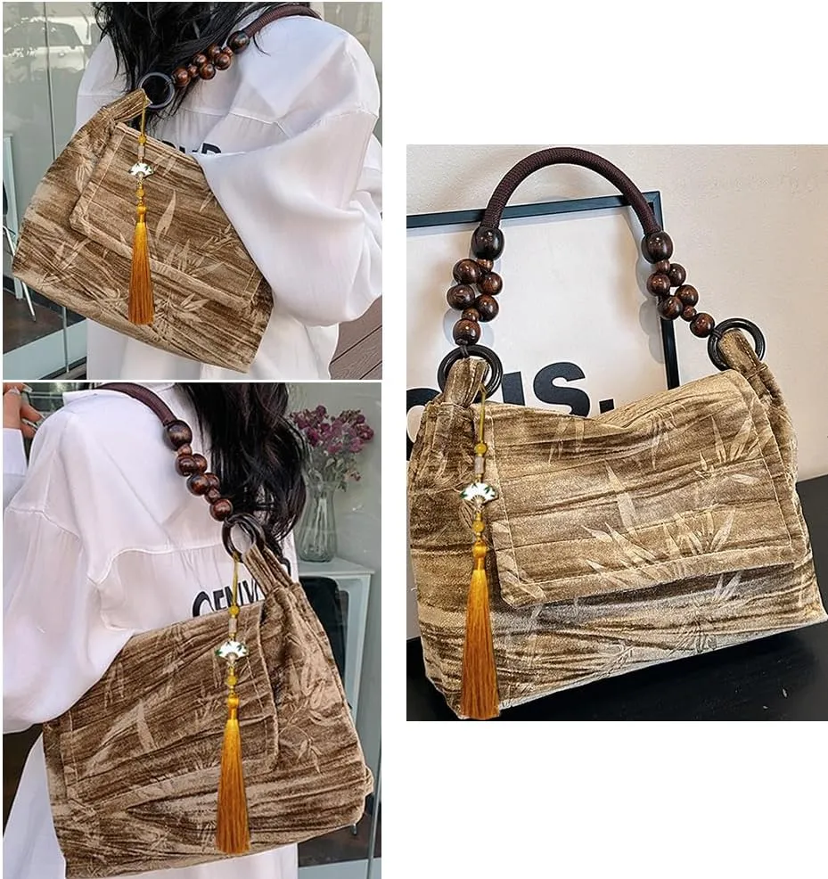 Farm4Far Women Velvet Velour Stiff Shoulder Evening Crossbody Bag
