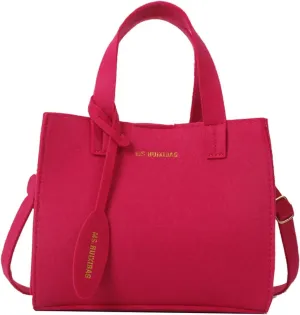 Felt Cloth Purses and Handbags for Women Shoulder Tote Satchel Black Purse Top Handle Crossbody Bag for Ladies, One Color, One Size