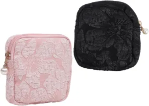 Feminine Napkin Pouch for Women 2pcs Sanitary Napkin Storage Bag Travel Period Bag Nursing Pad Holder Compact Period Container