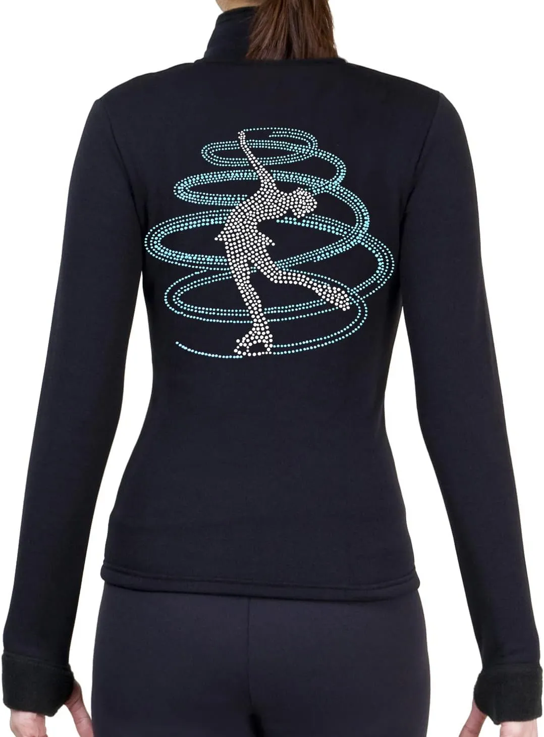Figure Skating Polartec Polar Fleece Jacket with Rhinestones JR257MIX - Adult Sizes