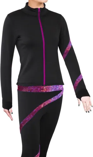 Figure Skating Polartec Polar Fleece Spiral Jacket - Child Sizes