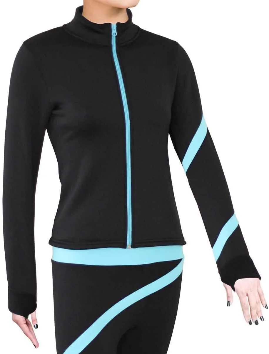 Figure Skating Polartec Polar Fleece Spiral Jacket - Child Sizes