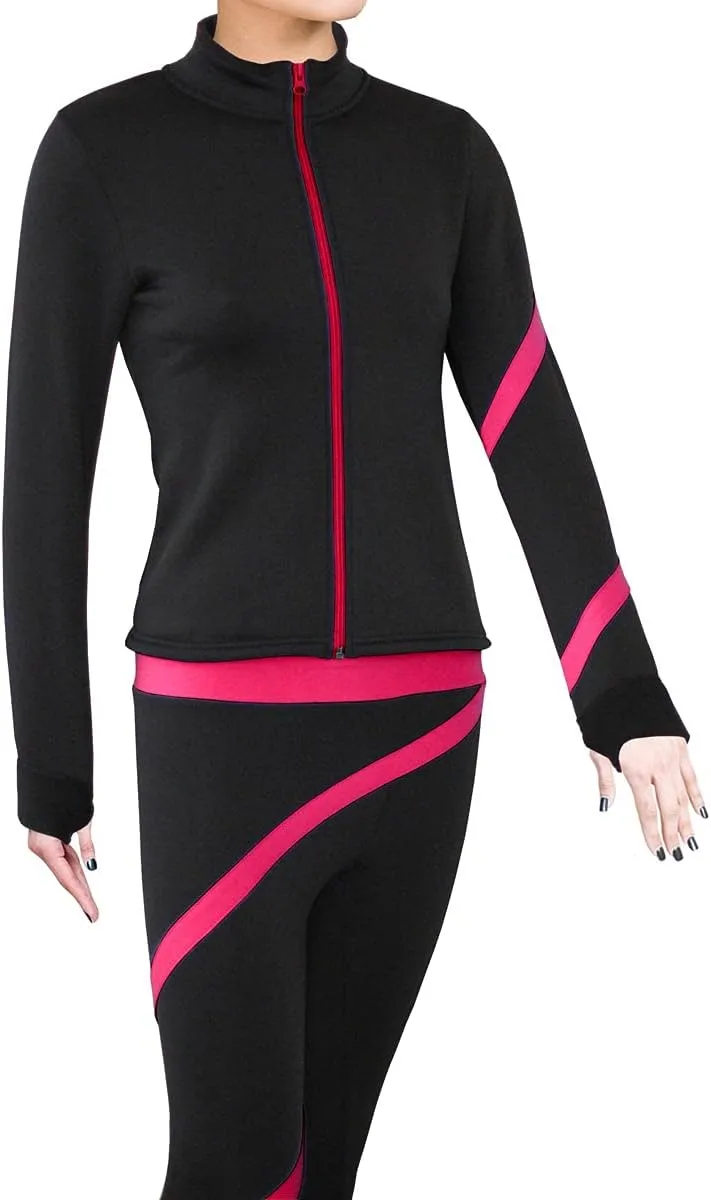 Figure Skating Polartec Polar Fleece Spiral Jacket - Child Sizes