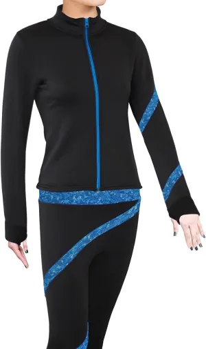 Figure Skating Polartec Polar Fleece Spiral Jacket - Child Sizes