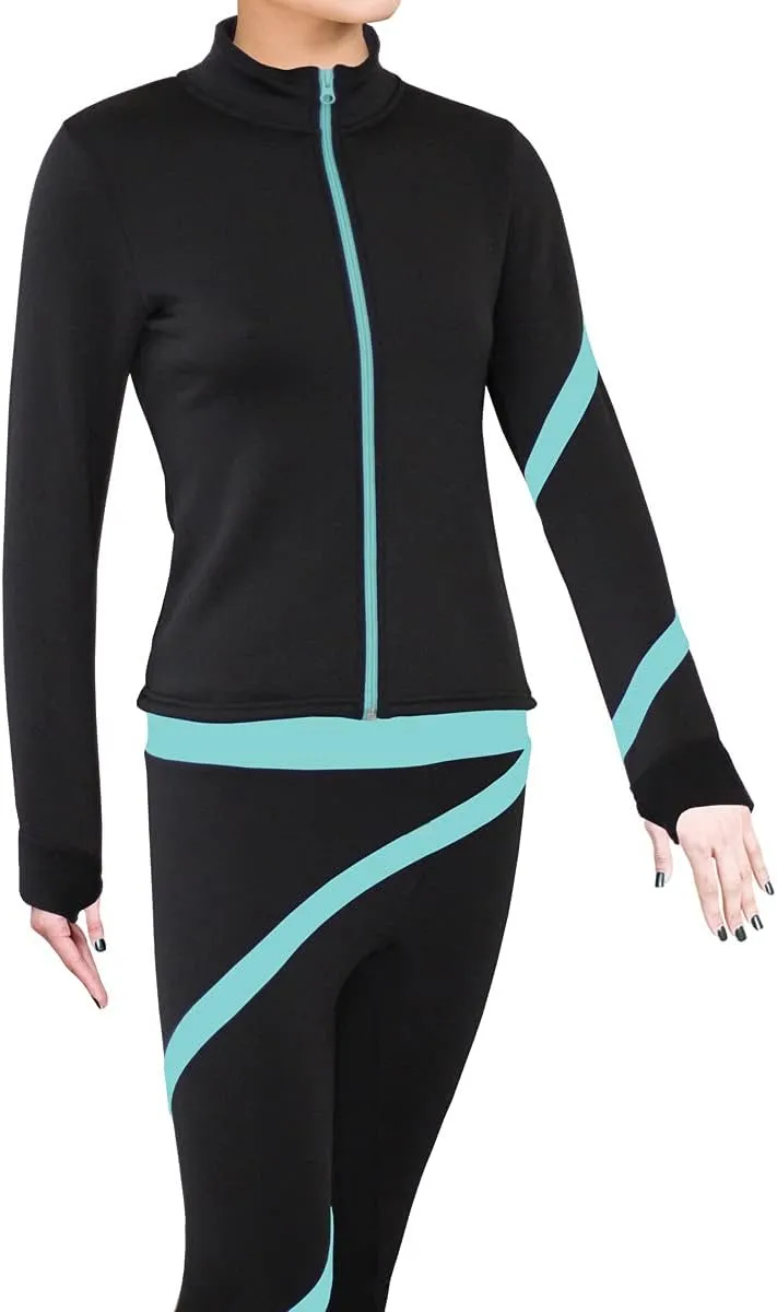 Figure Skating Polartec Polar Fleece Spiral Jacket - Child Sizes