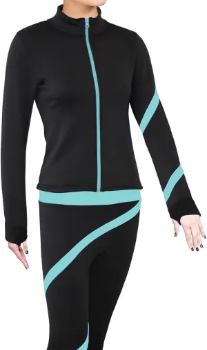 Figure Skating Polartec Polar Fleece Spiral Jacket - Child Sizes