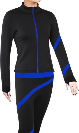 Figure Skating Polartec Polar Fleece Spiral Jacket - Child Sizes