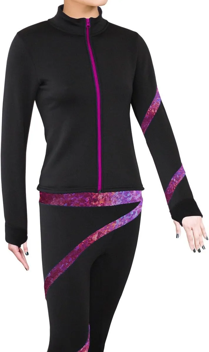 Figure Skating Polartec Polar Fleece Spiral Jacket - Child Sizes