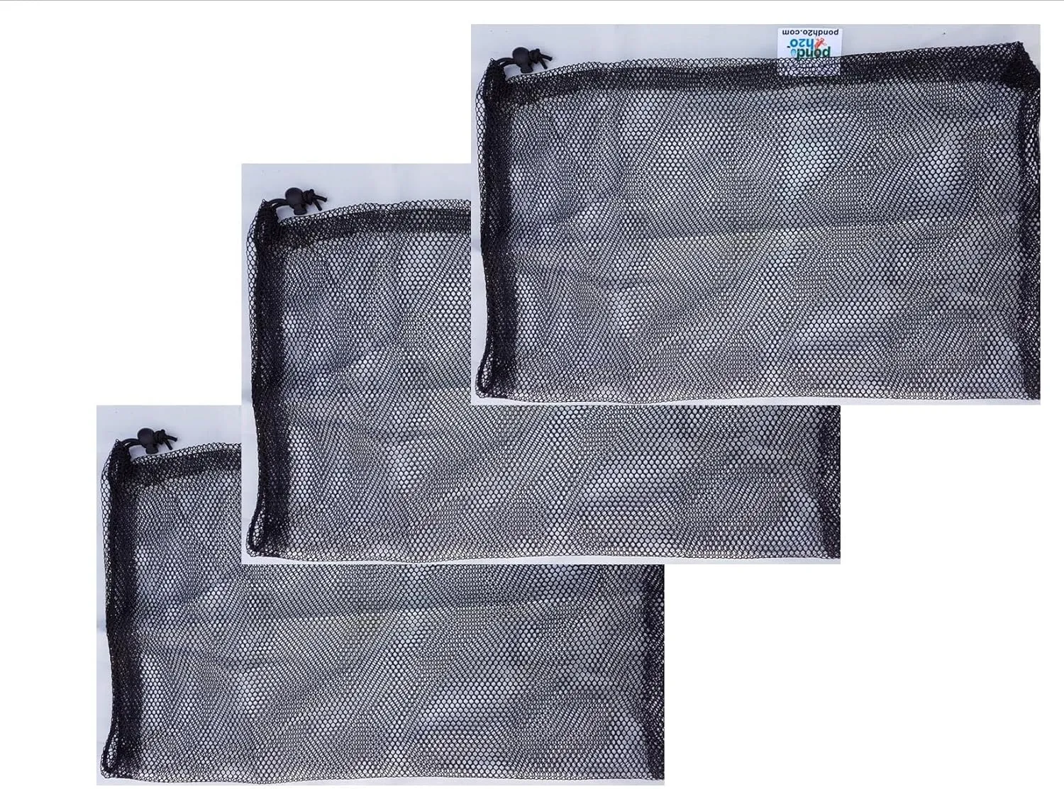 Filter Media Bag 18'' x 24'' (45cmx60cm) 2mm 5/64'' Pump Barrier Bag, Value 3 Pack, Pond & Aquarium Filtration Mesh Media Bag