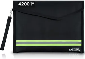Fireproof Document Bag, Fireproof Bag, Fireproof Money Bag for Cash, Fire Proof Bag for Documents, Fire and Waterproof Document Storage,Fireproof Envelope,Fireproof Cash Bag(13.3''×10.2'' A4)