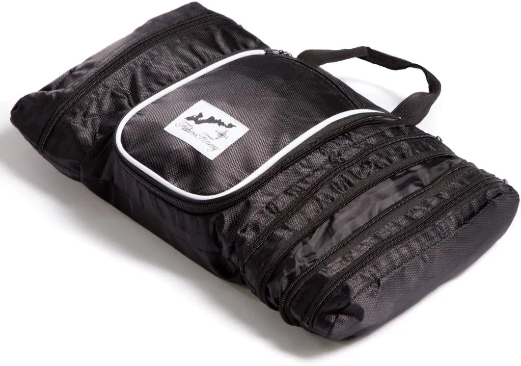 Fishers Finery Bathroom Travel Bag Hanging Cosmetic Organizer Toiletry Bag Black