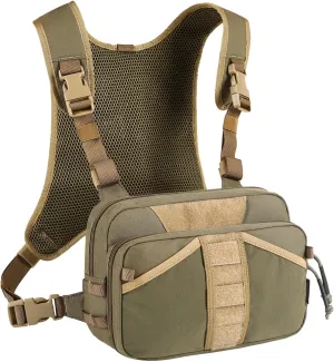 Fishing Chest Pack, Fly Fishing Bag for Men and Women, Tackle and Fly Boxes Storage Pack, Hunting Binocular Pack