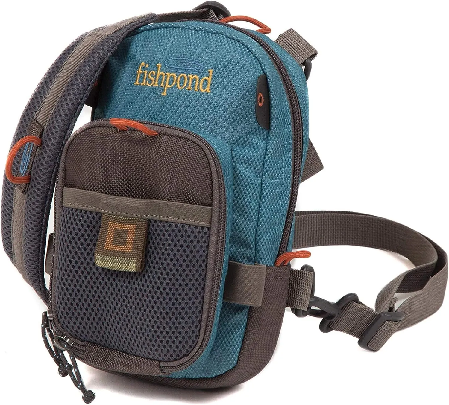 fishpond San Juan Vertical Fly Fishing Chest Pack, Fits up to Two Tackle or Fly Boxes, Lightweight Fishing Bag with Padded Neck Strap – Tidal Blue