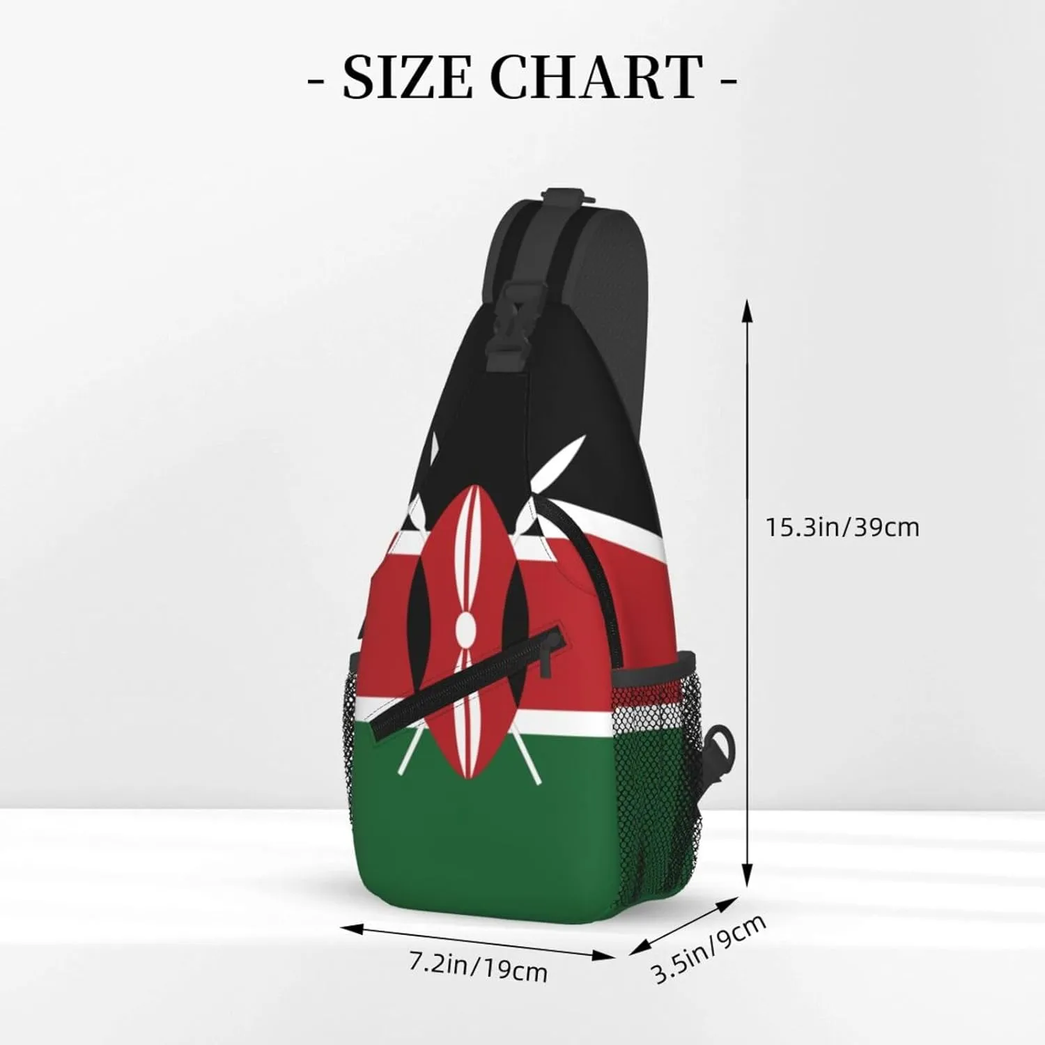Flag Of Kenya Print Lightweight Sling Small Shoulder Bag - Chic Cross Chest Bag With Adjustable Strap