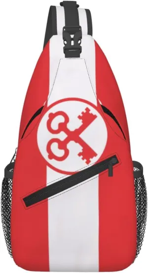 Flag Of Leiden Small Crossbody Backpack Sling Bag For Men Women Mini One Shoulder Chest Bags Gym Sport Travel Hiking Daypack