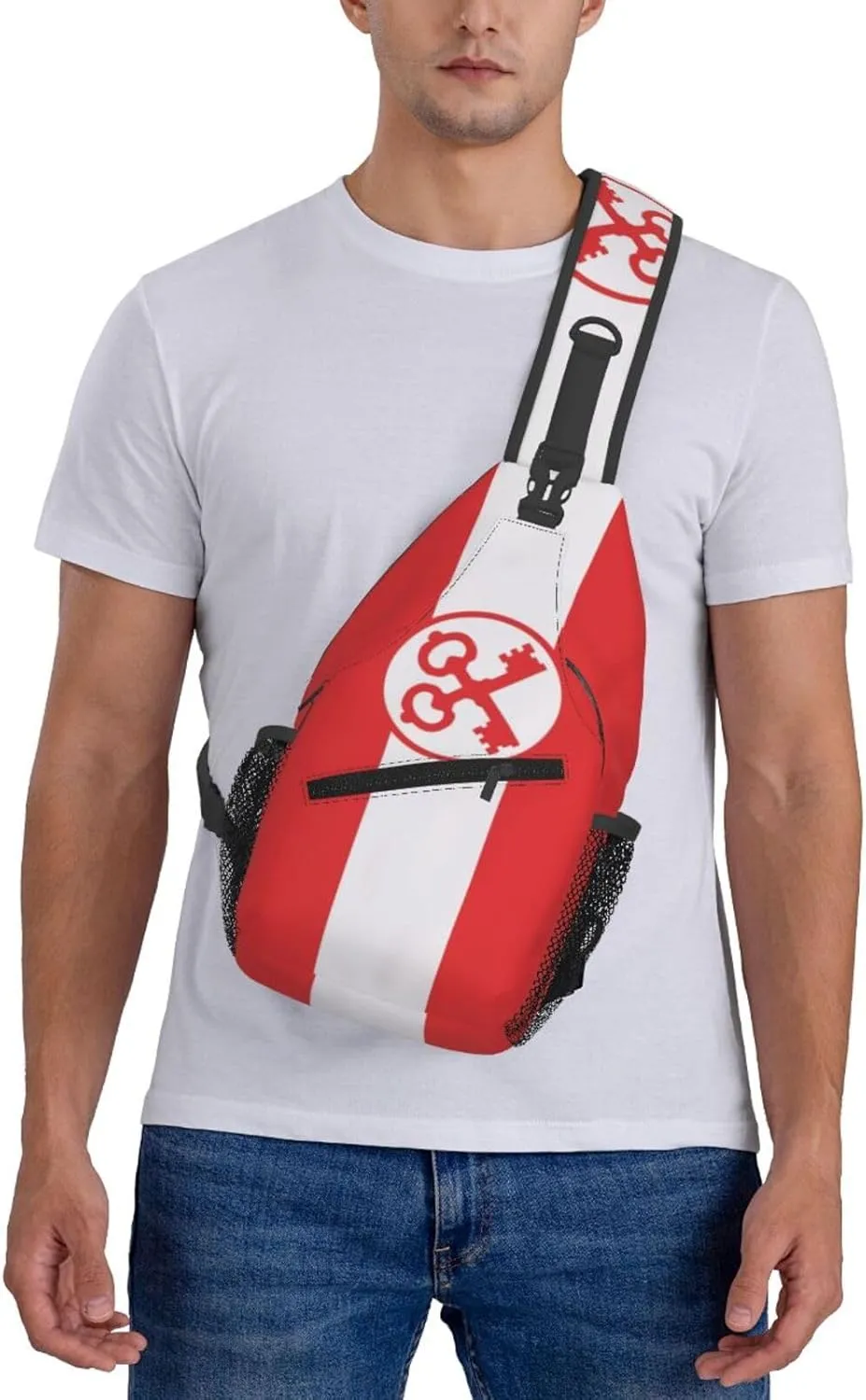 Flag Of Leiden Small Crossbody Backpack Sling Bag For Men Women Mini One Shoulder Chest Bags Gym Sport Travel Hiking Daypack