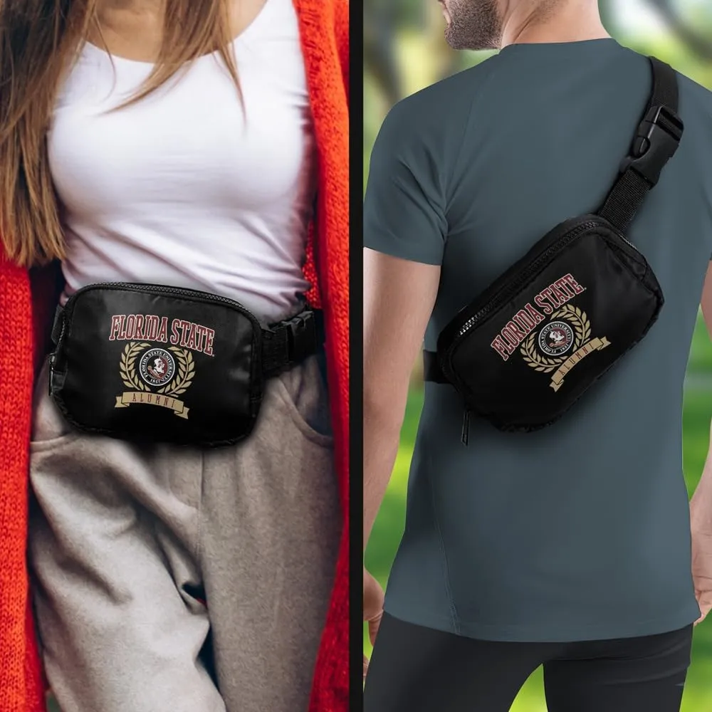 Florida State University FSU Seminoles Alumni Seal Belt Bag, Crossbody Fanny Pack for Women and Men, Adjustable
