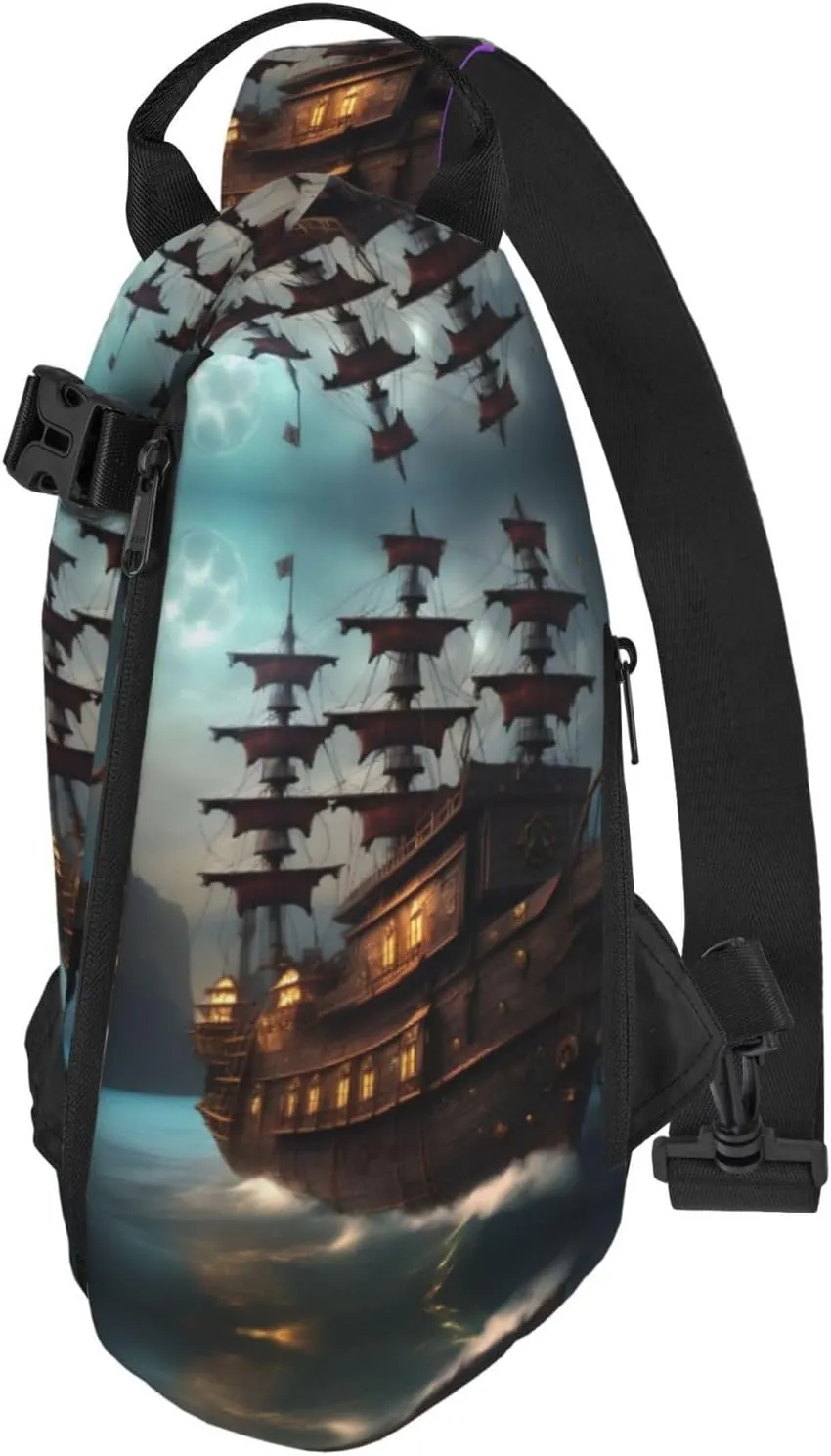 Flower Diamond Paintings Print Lightweight Adjustable Crossbody Backpack Daypack For Men,Women Sling Bag