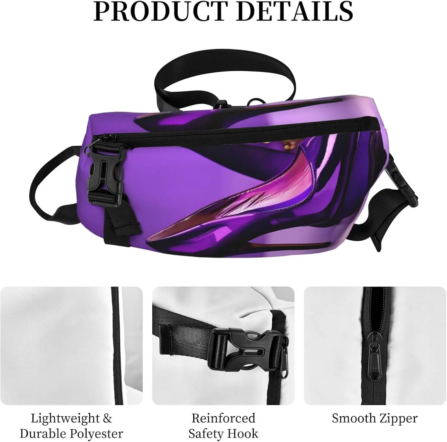 Flower Diamond Paintings Print Lightweight Adjustable Crossbody Backpack Daypack For Men,Women Sling Bag