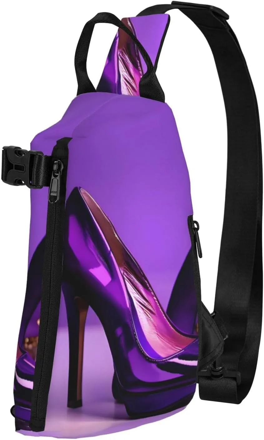 Flower Diamond Paintings Print Lightweight Adjustable Crossbody Backpack Daypack For Men,Women Sling Bag
