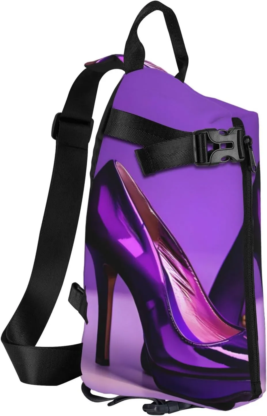 Flower Diamond Paintings Print Lightweight Adjustable Crossbody Backpack Daypack For Men,Women Sling Bag