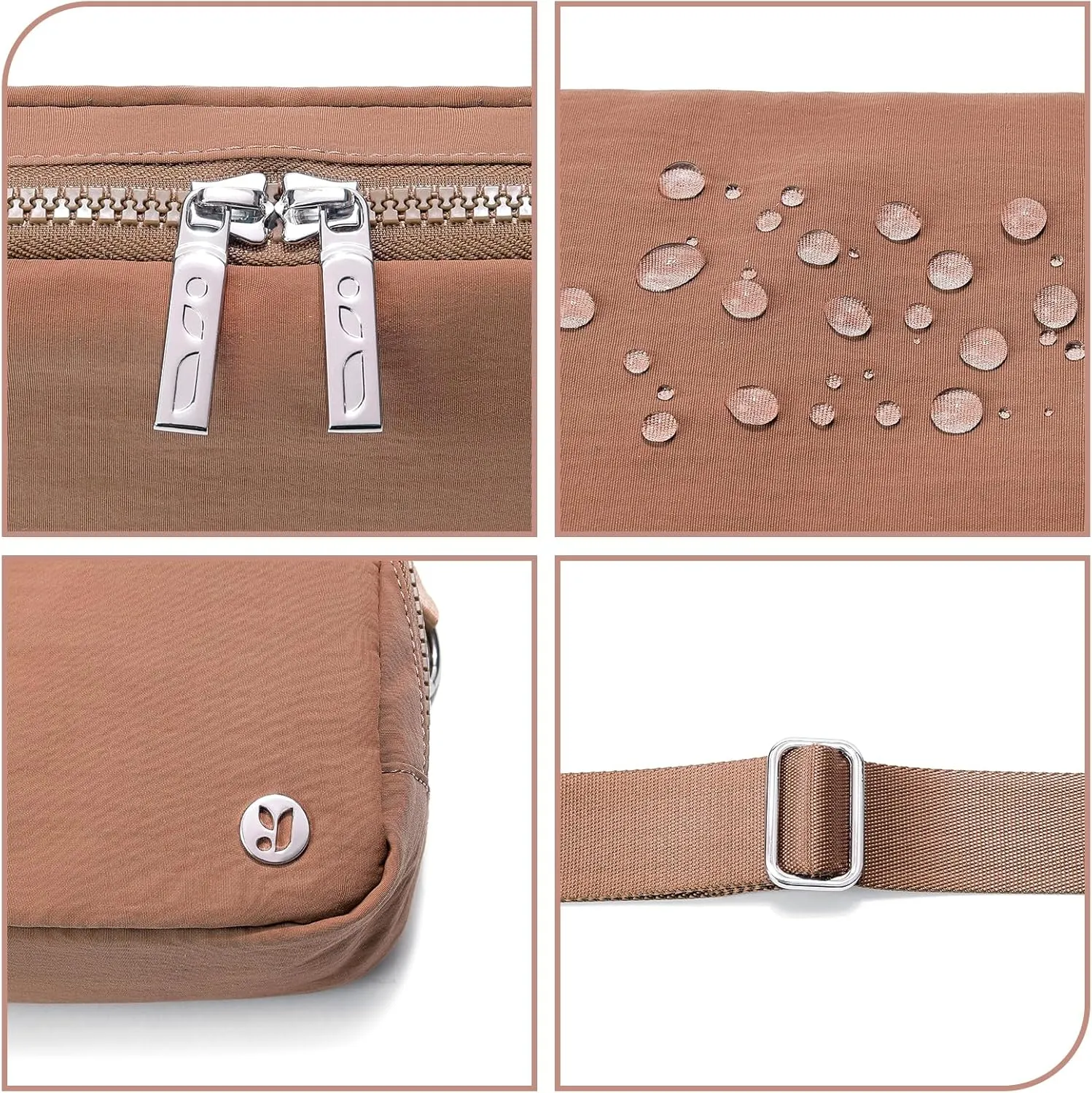 FODOKO Unisex Two-way Zipper Belt Bag