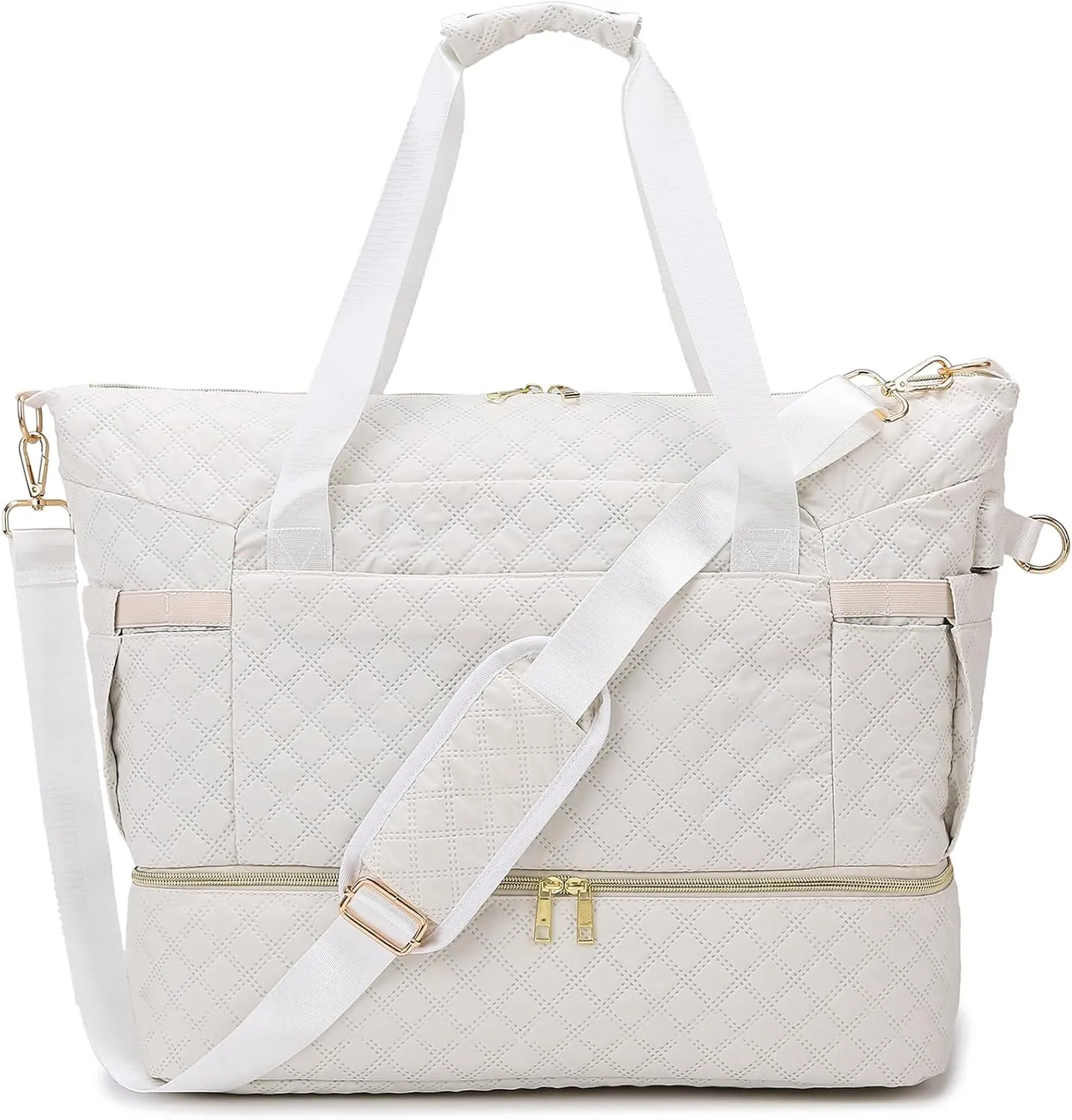 Foldie Travel Bag Expandable Weekender Bags for Women, Large Carry On Bag with USB Port, Overnight Bag with Shoes Compartment