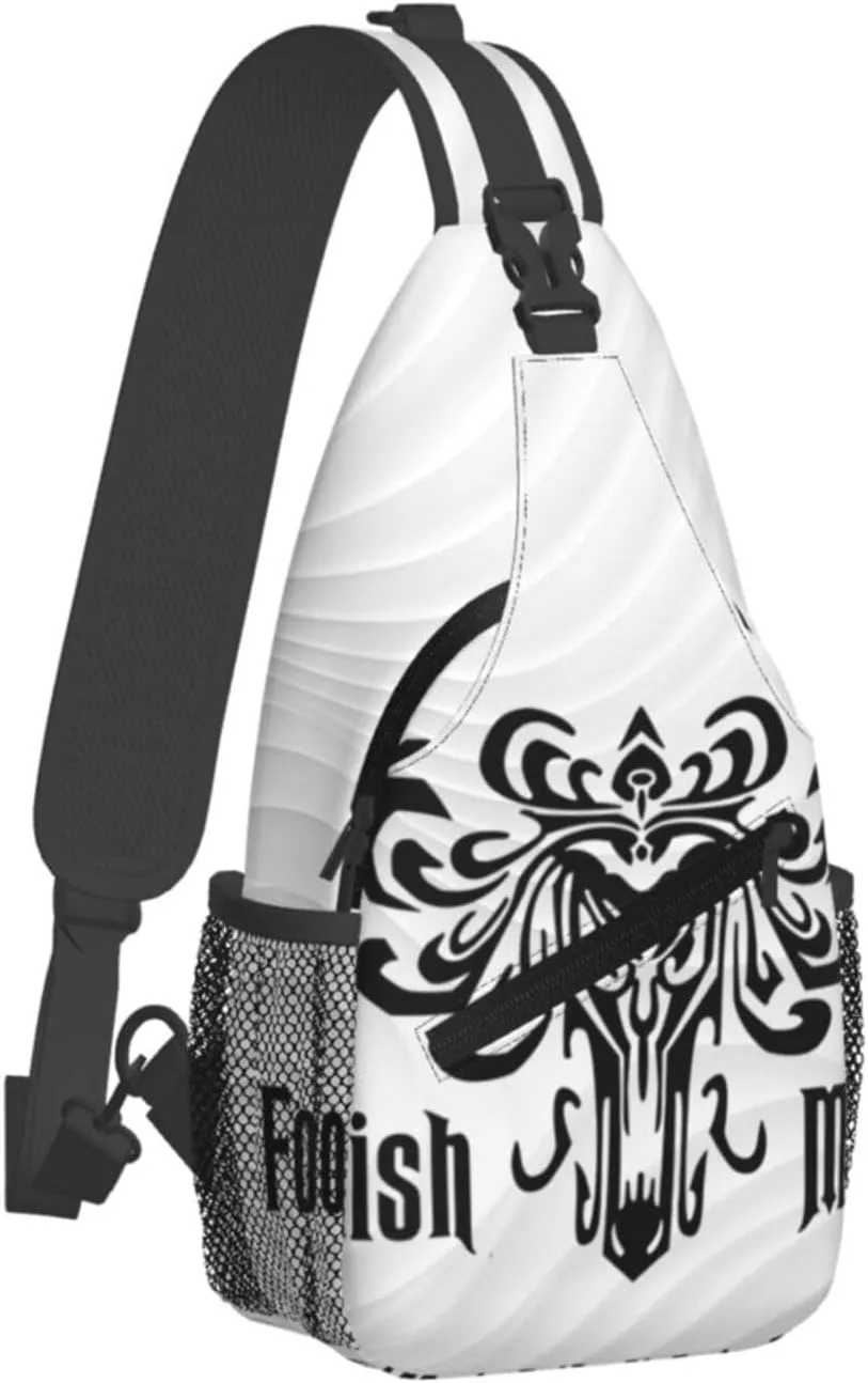 Foolish Mortal Crossbody Backpack Chest Shoulder Bag Lightweight One Strap Travel Hiking Daypack
