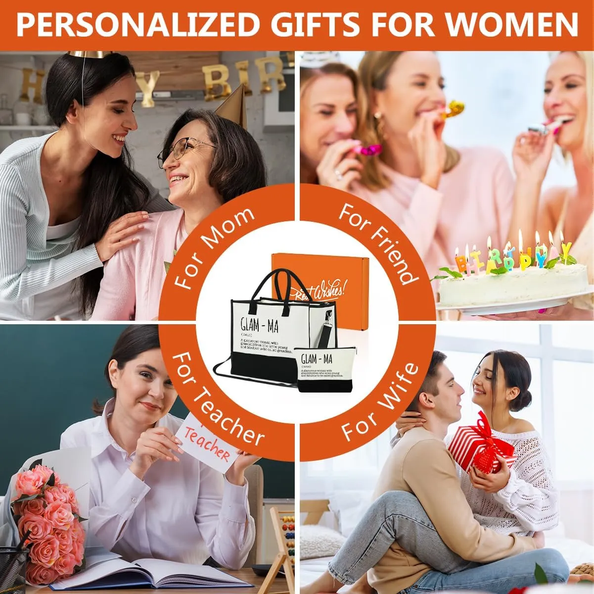 FORBIDDEN PAPER Mothers Day Grandma Mimi Yaya Retirement Dance Aunt Travel Book Witchy Gifts for Women Tote Bag & Makeup Bag