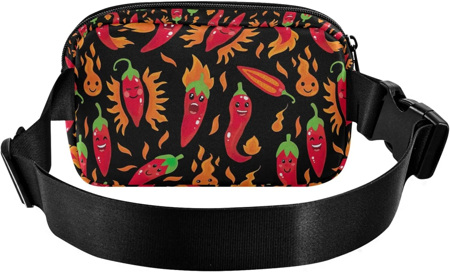 Funny Chili Peppers Fanny Pack for Women Designer Large Hip Belt Bag Waterproof Crossbody Waist Purse